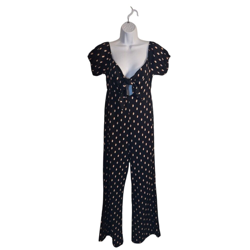 Women's Jumpsuit Size S Velvet Torch Los Angeles Black Dot Lightweight